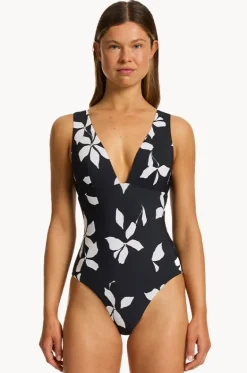 Elora Bloom Plunge One Piece|Jets Outlet