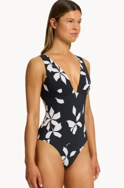 Elora Bloom Plunge One Piece|Jets Outlet