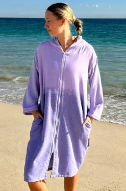 Fade Hooded Towelling Robe L/XL|Back Beach Co