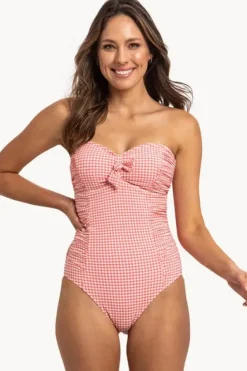 Gidget Ruched Bandeau One Piece|Sunseeker
