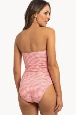 Gidget Ruched Bandeau One Piece|Sunseeker