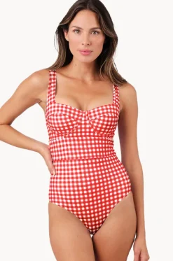 Gingham Bustier Balconette One Piece|Une Piece