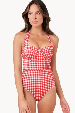 Gingham Bustier Balconette One Piece|Une Piece