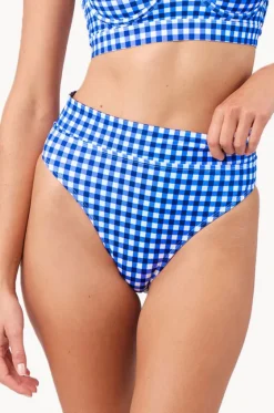 Gingham High Cut High Waist Bottom|Une Piece Outlet