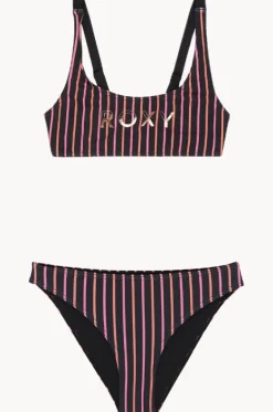 Girls Active Stripe Bralette Set|Roxy Outlet