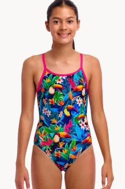 Girls Birdie Wordie Diamond Back One Piece|Funkita Hot