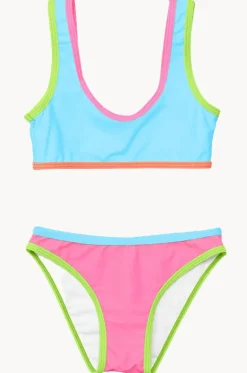 Girls Candy Colourblock Crop Set|Snapper Rock Clearance