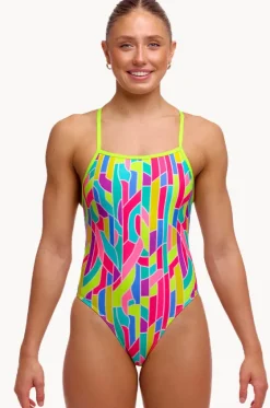 Girls Candy Cracks Tie Me Tight One Piece|Funkita Outlet