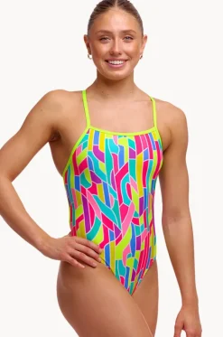 Girls Candy Cracks Tie Me Tight One Piece|Funkita Outlet