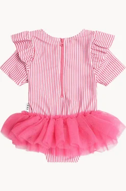 Girls Pie Stripe Ballerina Sunsuit|Huxbaby Hot
