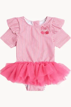 Girls Pie Stripe Ballerina Sunsuit|Huxbaby Hot