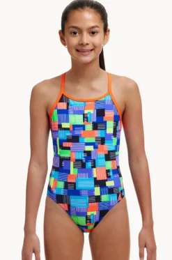 Girls Diamond Back One Piece|Funkita Clearance