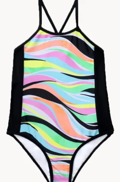 Girls Coastal Wave One Piece|Salty Ink Best