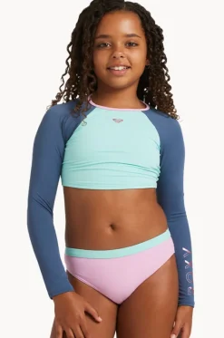 Girls Colorblock Crop Suntop Set|Roxy Outlet