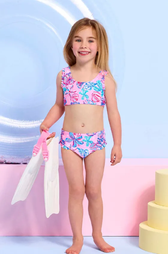 Girls Sea Frill Crop Set|Seafolly Girls New