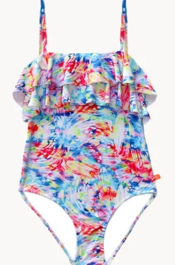 Girls Cosmik Crush Frill Tube One Piece|Salty Ink New