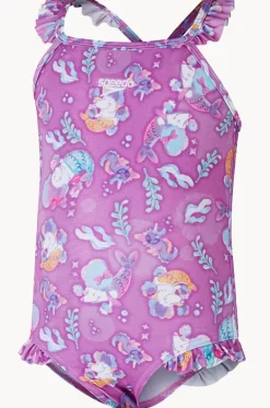 Girls Digital Frill Thinstrap One Piece|Speedo