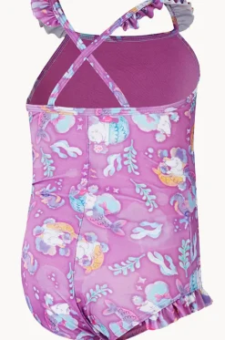 Girls Digital Frill Thinstrap One Piece|Speedo