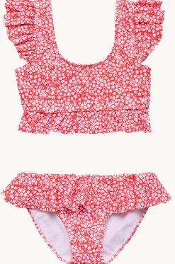 Girls Ditsy Bloom Frilled Crop Set|Snapper Rock Discount