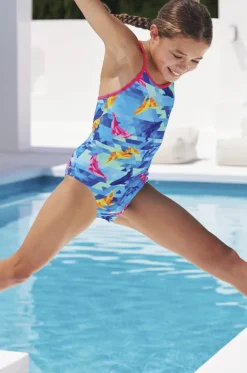 Girls Dolphine Sprintback One Piece|Zoggs Best