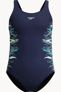 Girls Duo Logo Placement Muscleback One Piece|Speedo Online