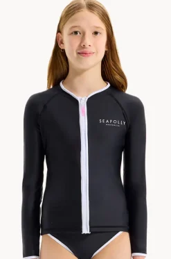 Girls Essentials Long Sleeve Suntop|Seafolly Girls New