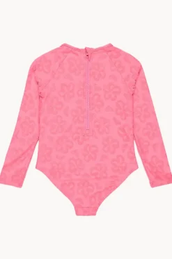 Girls Flip Flower Long Sleeve Sunsuit|Roxy Online