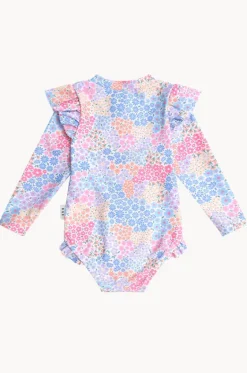 Girls Floral Bloom Frill Sunsuit|Huxbaby Sale