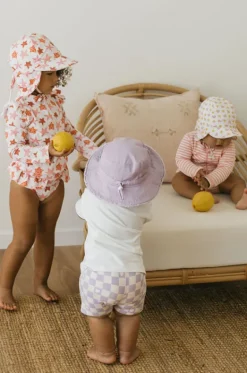 Girls Frayed Bucket Hat|Acorn