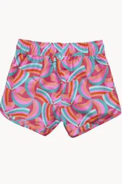 Girls Geo Melon Boardshort|Snapper Rock
