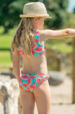 Girls Geo Melon Tie Crop Set|Snapper Rock Online