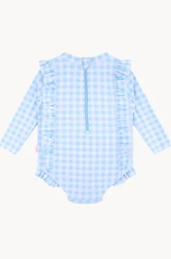Girls Gingham Frill Sunsuit|Seafolly Girls Outlet