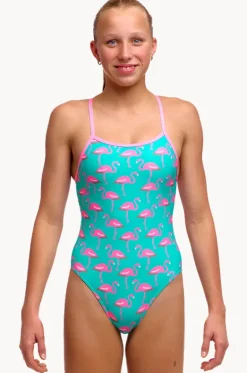 Girls Go Flamingo Single Strap One Piece|Funkita Discount