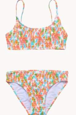 Girls Hawaiian Luau Shirred Crop Set|Snapper Rock Hot