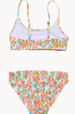 Girls Hawaiian Luau Shirred Crop Set|Snapper Rock Hot