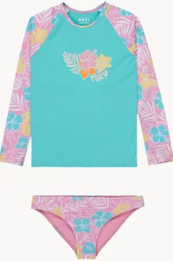 Girls Hibiscus Jam Suntop Set|Roxy New