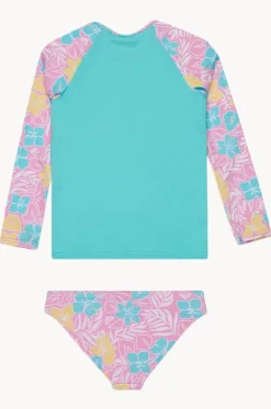Girls Hibiscus Jam Suntop Set|Roxy New