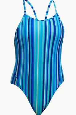 Girls Lane Lines Diamond Back One Piece|Funkita