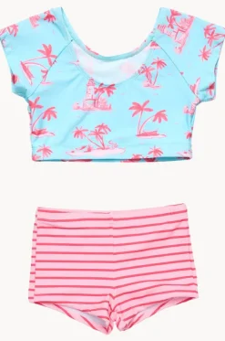 Girls Lighthouse Island Crop Suntop Set|Snapper Rock Online