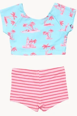 Girls Lighthouse Island Crop Suntop Set|Snapper Rock Online