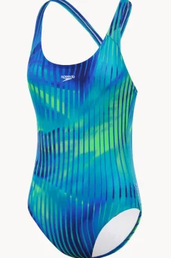 Girls Linear Lava Splashback One Piece|Speedo Outlet