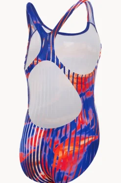 Girls Linear Lava Splashback One Piece|Speedo Outlet