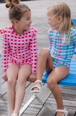 Girls Lollipop Check Suntop|Milky Outlet