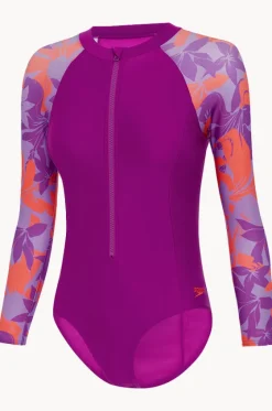 Girls Long Sleeve Sunsuit|Speedo