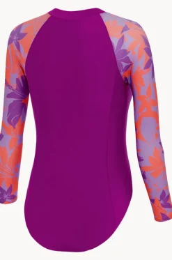 Girls Long Sleeve Sunsuit|Speedo