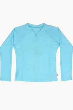 Girls Long Sleeve Zip Suntop|Salty Ink Hot