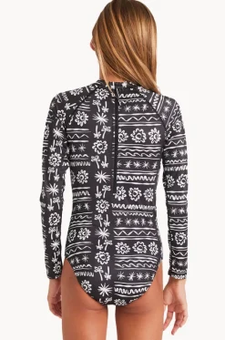 Girls Lost On You Long Sleeve Sunsuit|Billabong New