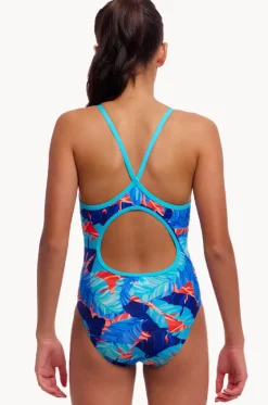 Girls Lotsa Leaves Diamond Back One Piece|Funkita Clearance