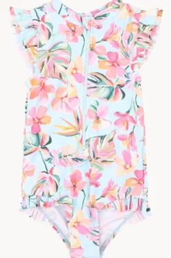 Girls Lou Short Sleeve Sunsuit|Minihaha New