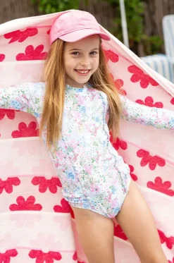 Girls Lula Long Sleeve Sunsuit|Minihaha New